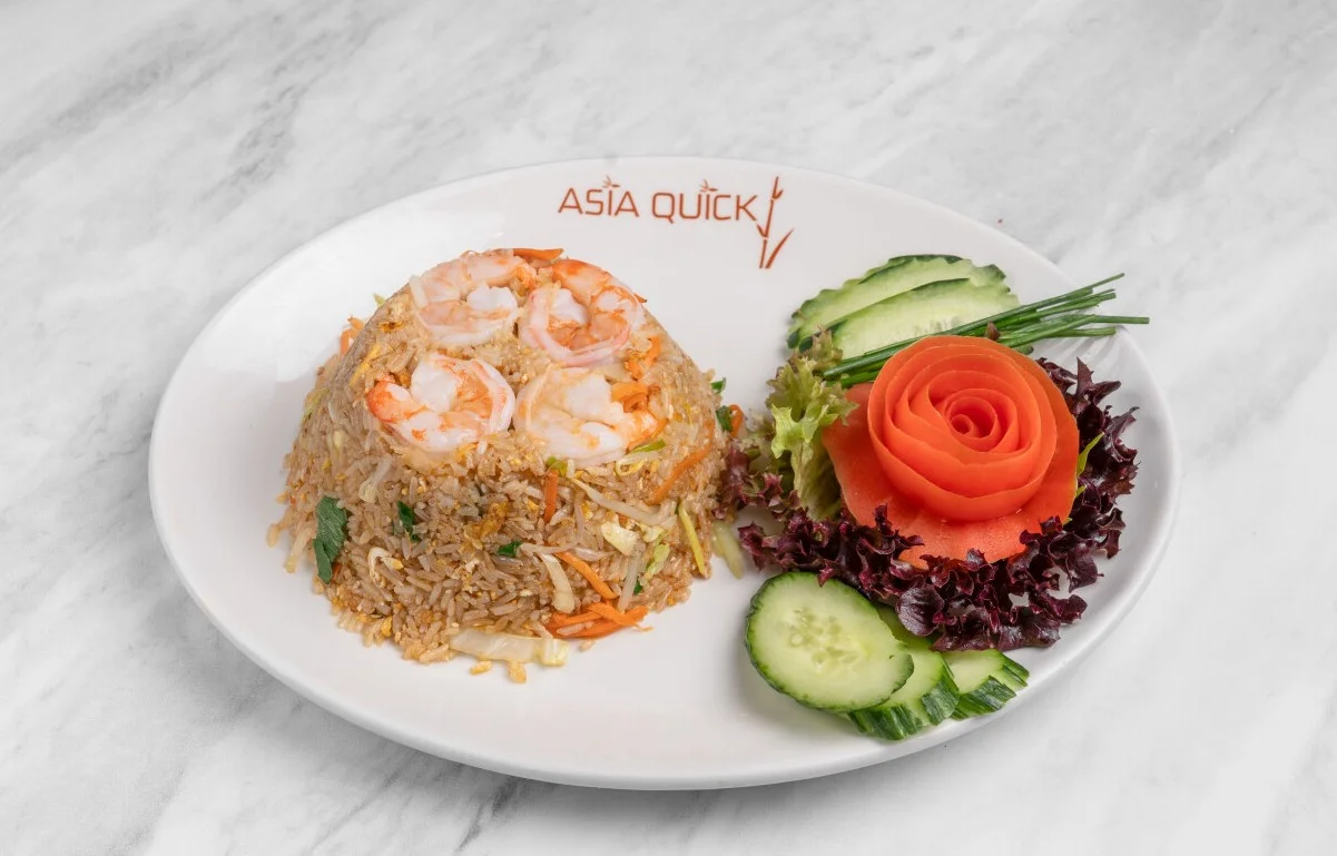 Bratreis mit Garnelen — Asia Quick Kiel